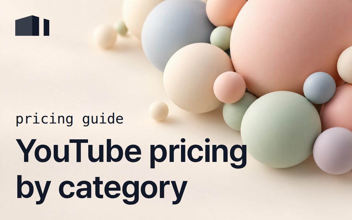 YouTube Sponsorship Pricing by Category: Reading the Reference Model